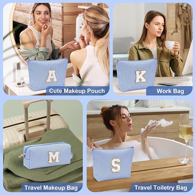 YOOLIFE Birthday Gifts for Women Her, Make Up Bag Pouch Cosmetic Travel Bag Bridesmaid Makeup Bag Toiletry Bag Wife Birthday Gifts Ideas Boss Day Gifts Wedding Gifts Daughter Gifts Hostess Gifts Z