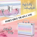 Beginner Makeup Kit for Teen,Makeup Set for Girl Women,Beginner Makeup Kit with Cosmetic Train Case Included 32 Colors Eyeshadow Blush Contour Lip Gloss Lip Liner Eyeliner Brush Set Mirror