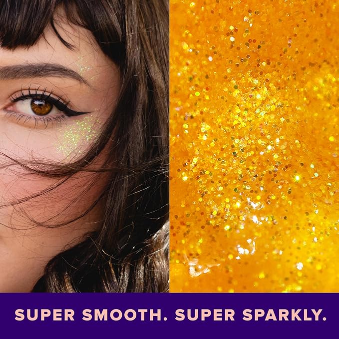 UNICORN SNOT Holographic Face Glitter & Body Glitter Gel | Holiday Glitter Makeup: Stocking Stuffers & Christmas Gift | Hair Glitter, Vegan & Cruelty-Free, 1.7 oz Orange Glitter (Fire)