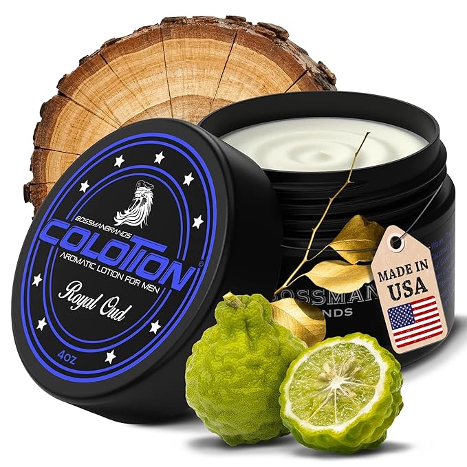 Bossman Colotion – 2-in-1 Body Lotion & Cologne for Men – Long-Lasting, Hydrating, Soothing Moisturizer for Men – Suits All Skin Types for Daily Use – Royal Oud Scent