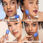 Handmade Heroes 100% Natural Vegan Lip Oil with Squalane Non-Sticky Lip Gloss Moisturizing, Shiny, Nourishing Korean Lip Gloss Lip Treatment Christmas Gifts - Pack of 3