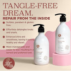 Luseta Tangle Free Routine Shampoo & Conditioner Set for Women and Men Sulfate Free Shampoo and Conditioner for Detangling with Keratin and Argan Oil, Color Safe for Curly and Wavy Hair 2 x 16.9oz