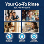 2 Pack H2Ocean Healing Rinse Mouthwash- Great Tasting Sea Salt & Xylitol Mouth Wash for Fresh Breath & Dry Mouth & Tonsil Stones - Alcohol & Fluoride Free - Arctic Ocean Mint, 16oz