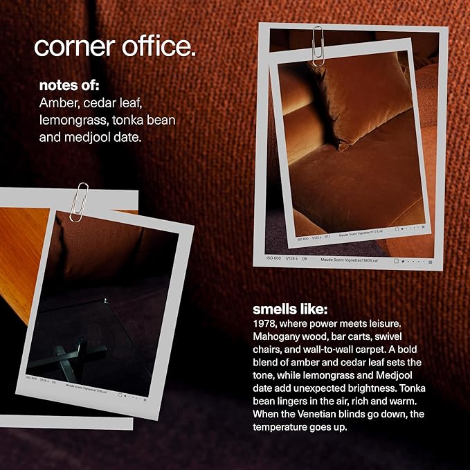 Maude Wash pH Balanced Moisturizing Body Wash & Bubble Bath - Unisex Amber & Cedar Scented Shower Gel with Vitamin C - Full Body Skin Care Products & Bathtub Accessories - No.1 Corner Office (12 oz)