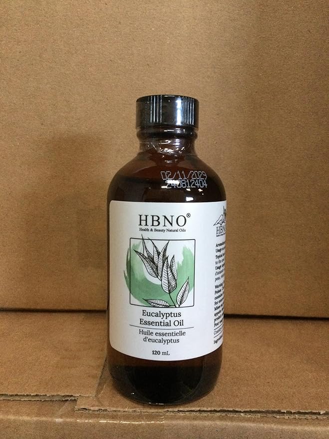 HBNO California Bottled Eucalyptus Essential Oil for Diffuser 4 fl oz (120ml) - Perfect Eucalyptus Oil Essential Oil for Aromatherapy & DIY