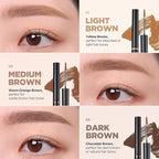 lilybyred Skinny Mes Brow Mascara | Korean 1.5mm Ultra-Slim Brush Eyebrow Mascara, Precision Application, Natural-Looking Finish, Smudge-Proof, Clump-Free, Long-Lasting, 0.12 oz. (05 Taupe Brown)