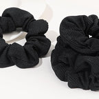 Ivyu Hair Scrunchies for Women - Hair Ties No Damage Both for Thick Hair or Thin Hair Curl Hair No Crease Black Scrunchies Ponytail Holder No Hurt Your Hair