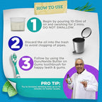 GuruNanda CocoMint Oil Pulling Mouthwash for Complete Oral Hygiene, 7 Essential Oils & Vitamins for Happy Teeth & Gums & Fresh Breath , Alcohol-Free, 8 oz