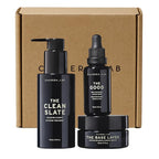 Caldera + Lab Men’s Skincare Set – The Regimen Rich: Cleanser, Moisturizer & Night Serum | Hydrating, Firming & Smoothing | Niacinamide, Clean, All Skin Types