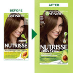 Garnier Hair Color Nutrisse Nourishing Creme, 50 Medium Natural Brown (Truffle) Permanent Hair Dye, 2 Count (Packaging May Vary)