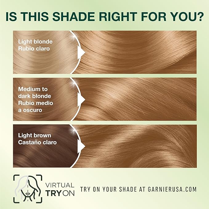 Garnier Hair Color Nutrisse Nourishing Creme, 80 Medium Natural Blonde (Butternut) Permanent Hair Dye, 2 Count (Packaging May Vary)