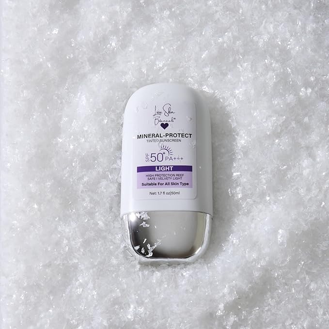 Mineral Protect Tinted Sunscreen SPF 50 PA+++ – Light Tint | 100% Mineral, Reef-Safe, Chemical-Free, Unscented, Daily Face Sunscreen