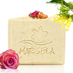 Marbela Cosmetics Creamy Rose Handmade Soap Bar - Made in USA, Vegan Friendly, Palm Oil Free, Natural Bar Soap - Gentle Face & Body Soap for Daily Skin Care, Moisturizing & Nourishing - 3.5 oz