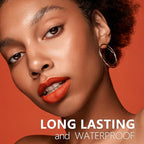 Orange Lipstick Long Lasting Lipsticks for Women Pigmented Smudgeproof Transferproof Vegan Cruelty Free Lip Makeup, A51 In Love