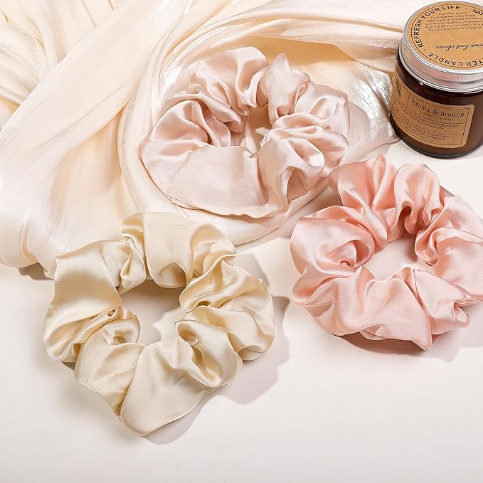 Hair Ties Scrunchies for Women's, for Girls Big Scrunchies Both for Thick Hair or Thin Hair Curl Hair No Crease Ponytail Holder No Hurt Your Hair