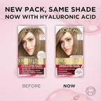 L'Oreal Paris Excellence Crème Permanent Hair Dye, Triple Care Hair Color with Pro-Keratine Complex for 100% Gray Hair Coverage, 7.5A Medium Ash Blonde, 1 Kit