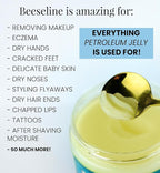 Beeseline Original - 100% Natural & Hypoallergenic Alternative to Petroleum Jelly - Lips, Hands, Baby, Makeup Remover and More (Glass Jar) (2 oz)
