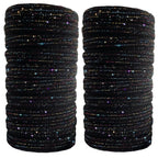 Large Stretch Thick Hair Ties for All Hair Types Seamless Glitter Hair Ponies Elastics Ponytail Holders Hair Scrunchies for Thick Hair Hair Accessories Women Girls 20-Pack