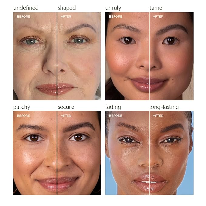 Chella Eyebrow Gel, Defining Clear Eyebrow Gel - Lightweight Formula for Natural, Long Lasting Makeup - Vegan, Cruelty Free, Paraben Free, Gluten Free