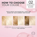 L'Oreal Paris Excellence Crème Permanent Hair Dye, Triple Care Hair Color with Pro-Keratine Complex for 100% Gray Hair Coverage, 02 Extra Light Natural Blonde, 1 Kit