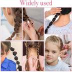 BESARME 1000pcs Mini Rubber Bands, Colorful Elastic Hair Ties with 6pcs Styling Tools for Baby Girls' Hair Accessories, Christmas Gifts