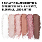 6 Colors Mini Eyeshadow Makeup Palette Blush-colored Neutral Tone Eye Shadow Matte & Shimmer Nude Make Up Pallet with Mirror Blendable Highly Pigmented Travel Size Gift Kit 03