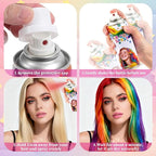 2 Pack hair spray temporary for Girls Women,Washable Hair Dye Spray Non-Sticky Halloween Cosplay Party Crazy Hair Day Hair Coloring Wax (Fiery Red&Purple)