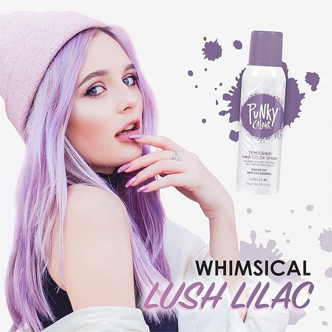 Punky Pastel Temporary Hair Color Spray - Lush Lilac, Temporary Hair Dye, Fast-Drying & Washable, 3.5 fl oz, 2 Pack