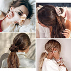 Hair Ties Scrunchies for Women's, for Girls Big Scrunchies Both for Thick Hair or Thin Hair Curl Hair No Crease Ponytail Holder No Hurt Your Hair