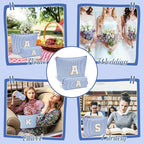 YOOLIFE Teen Girl Gifts Trendy Stuff - Monogram Personalized Makeup Bag | Cosmetic Bag | Travel Toiletry Bag | Gifts for Girls Women Her Mom Bridesmaid Bride Wife Friend Sister Teacher Blue Initial B