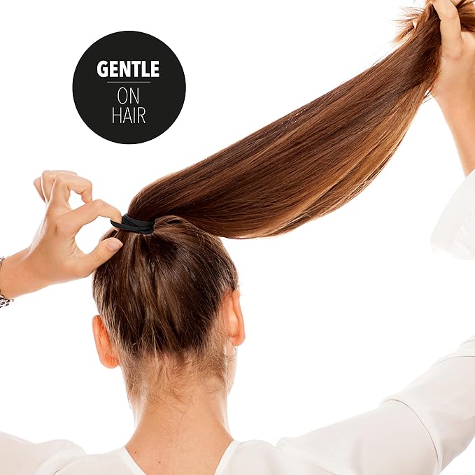 Expressions 216-Piece Hair Ties, 4mm Elastics Black & White Value Pack, No Metal Durable Ponytail Holders for Women, Suitable for Thick, Curly, and All Hair Types