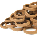 50PCS Seamless Hair Ties for Women Thick Hair, Soft Pony Tails, Large Elastic Hair Bands, Thick Ponytail Holders No Damage, Light Brown, 2 Inch in Diameter