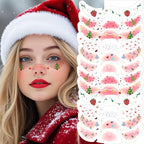 Face Glitter Freckles 12 Pcs Christmas Temporary Face Tattoos Stickers Waterproof Sparkle Face Speckles Makeup Patches Cute Body Temporary Tattoo Rave Accessories for Women Music Festival Accessorie