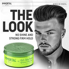 Immortal NYC Natural Dry Look Hair Wax - 8 out of 9 Holding Ability, Matte Finish - All Natural Water-Based Hair Wax for Men - No Residue, All Hair Types