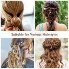 32Pcs Boho Bracelet Hair Ties, No Damage Elastic Bracelets, Brownsoft Hair Ties Accessories for Girls and Women Cute Bands for Thick or Thin Hair