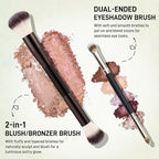 UCANBE Full Size Baked Makeup Palette Set - Includes Blush, Bronzer, 8 Eyeshadows and Brushes, Highly Pigmented All-in-One Face & Eye Compact Powder Beauty Gift Kit for Starter & Pros, Travel Friendly