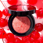 LAURA GELLER NEW YORK Baked Blush-n-Brighten Marbleized Blush for Cheeks - Cherry Custard - Natural Finish - Buildable Color