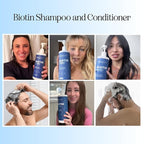 Rosemary and Biotin Shampoo for Thinning Hair - Vegan Volumizing Shampoo for Fine Hair with B Vitamins Argan Oil & Tea Tree Essential Oil - Paraben Silicone and Sulfate Free Vegan Formula (32 Fl Oz)