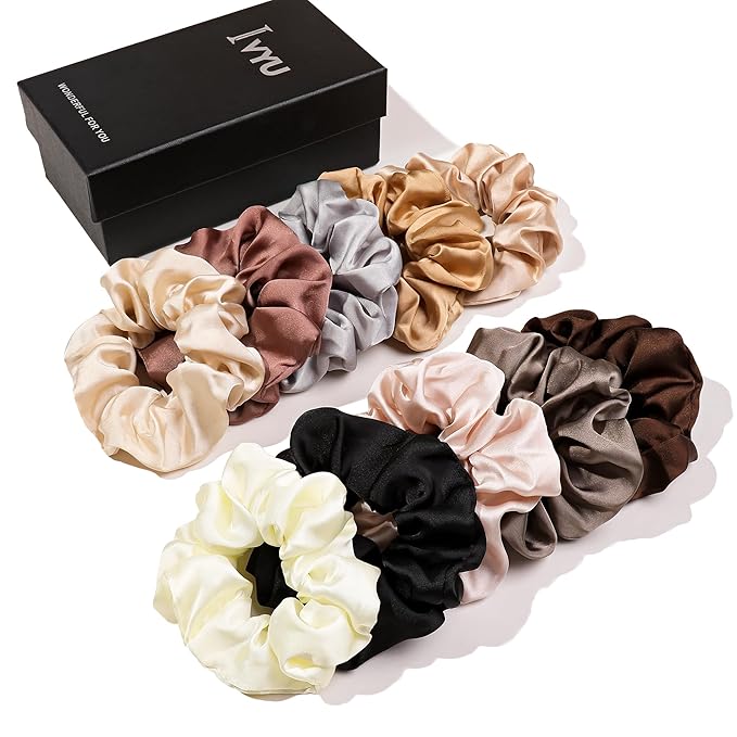 Hair Ties Scrunchies for Women's, Big Scrunchies Both for Thick Hair or Thin Hair Curl Hair No Crease Ponytail Holder No Hurt Your Hair