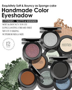 Single Coral Eyeshadow Matte, Handmade Pressed Eyeshadow Palette Long Lasting With No Creasing Pigmented Orange Eye Shadow (Rich Coral)