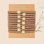 Hair Ties No Damage - 10PCS Ponytail Holders - Elastic Hair Ties for Thick Hair - Braided Hair Bands for Women Girls's Hair - Khaki