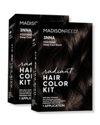 Madison Reed Radiant Hair Color Kit - 3NNA Cool Black-Brown with Ash Undertones (Positano Black), Dimensional Gray Hair Blending Permanent Hair Dye, PPD-Free & Ammonia-Free, 2 Pack