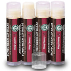 Earth's Daughter SPF Lip Balm Cherry Flavor 4-Pack Stocking Stuffers - Lip Sunscreen, SPF 15, Organic Ingredients, Beeswax, Coconut Oil, Vitamin E - Hypoallergenic, Paraben Free, Gluten Free