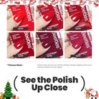 Beetles Red Nail Polish Set Blazing Rose, 6 Colors Dark Red Burgundy Nail Polish Glossy Enhance Nails Quick Dry Fingernail Polish for Nail Art Manicure DIY at Home Christmas Gifts For Women