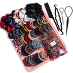 YANRONG 1159PCS Hair Accessories for Woman Set Seamless Ponytail Holders Variety Hair Scrunchies Hair Bands Scrunchy Hair Ties For Thick and Curly (Deep Colour)