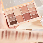 Eyeshadow Palette, Soft Matte & Romantic Shimmer, Low Saturation for Natural Look, Smooth Texture, High Pigment, No Fallout, Soft, Silky, Half-Wet Powder, Radiant, Clear, and Seamless Finish-4#