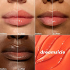 e.l.f. Glow Reviver Plumping Lip Oil, Tinted Lip Plumper For A High-Shine, Plump Finish, Infused With Jojoba Oil, Vegan & Cruelty-Free, Dreamsicle