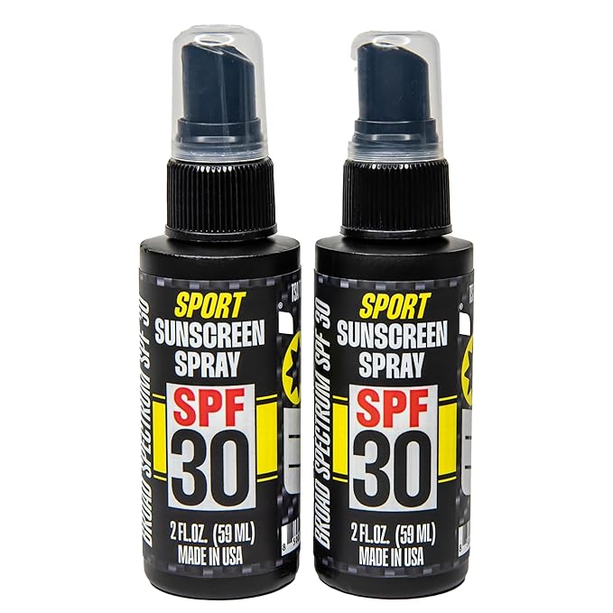 Mo’ Handsome Sport Sunscreen Spray SPF 30-2 Pack - Broad Spectrum, Reef Safe, Water Resistant (80 min), TSA Travel Size, Made in USA