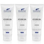 Hair Styling Gel 8 oz (3-Pack Gift Set) Medium Hold - Fragrance Free Hypoallergenic - Irritation Free Styling Gel for Sensitive Skin - for Men Women Children - Gluten Free Vegan Cruelty Free