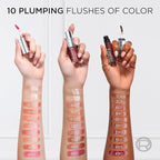 L'Oreal Paris Plump Ambition Hyaluron Lip Oil, 24 HR Lip Gloss with Hyaluronic Acid, Volumizing Formula with Glass-Like Shine, Berry Jolie 490, 0.16 Fl Oz